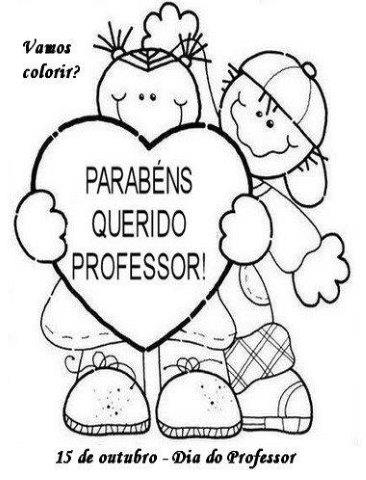 26 Desenhos do Dia dos Professores para colorir Educação Infantil